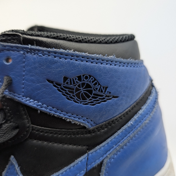 Jordan Men's Black and Blue Sneakers - Picture 8 of 10